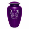 Angel Heart Cremation Urn - Purple Luster