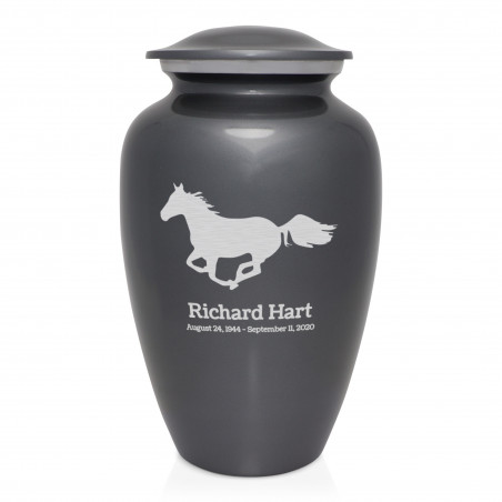 Horse Cremation Urn - Gunmetal Gray