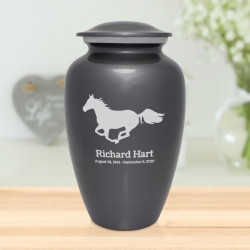 Horse Cremation Urn - Gunmetal Gray