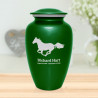 Horse Cremation Urn - Shamrock Green