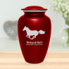 Horse Cremation Urn - Ruby Red