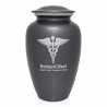Caduceus Cremation Urn - Gunmetal Gray