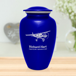 Airplane Cremation Urn - Midnight Blue