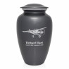Airplane Cremation Urn - Gunmetal Gray