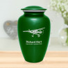 Airplane Cremation Urn - Shamrock Green