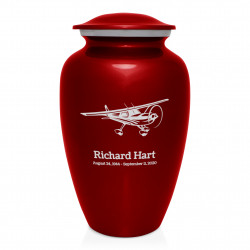 Airplane Cremation Urn - Ruby Red