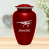 Airplane Cremation Urn - Ruby Red