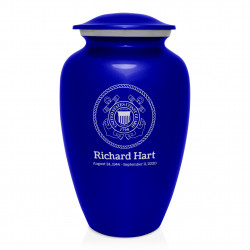 Coast Guard Cremation Urn - Midnight Blue