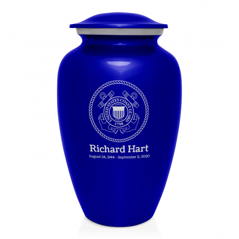 Coast Guard Cremation Urn - Midnight Blue