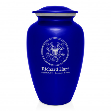 Coast Guard Cremation Urn - Midnight Blue