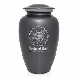 Coast Guard Cremation Urn - Gunmetal Gray