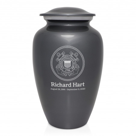 Coast Guard Cremation Urn - Gunmetal Gray