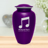 Music Note Cremation Urn - Purple Luster