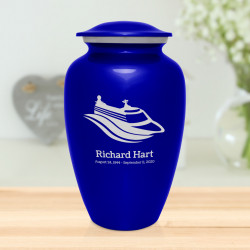 Cruise Ship Cremation Urn - Midnight Blue