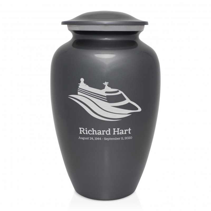Cruise Ship Cremation Urn - Gunmetal Gray