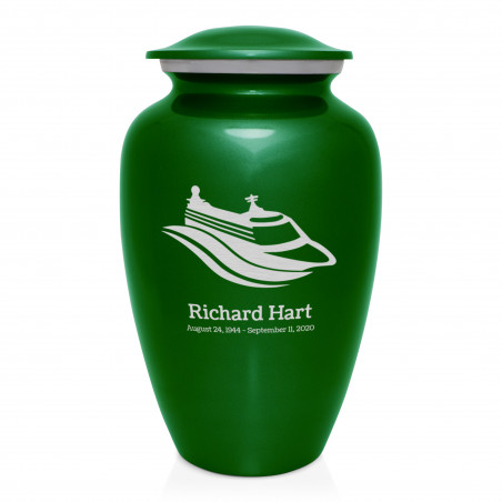 Cruise Ship Cremation Urn - Shamrock Green