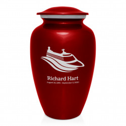 Cruise Ship Cremation Urn - Ruby Red