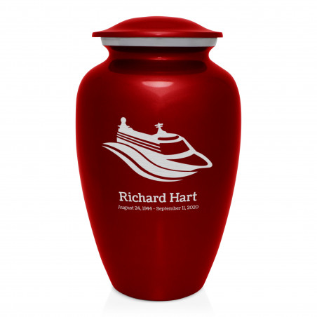 Cruise Ship Cremation Urn - Ruby Red