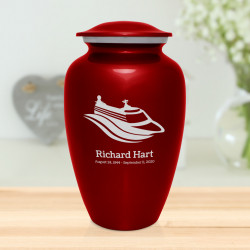 Cruise Ship Cremation Urn - Ruby Red