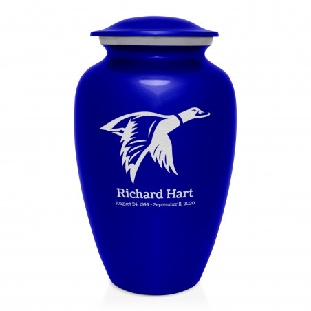 Duck Cremation Urn - Midnight Blue