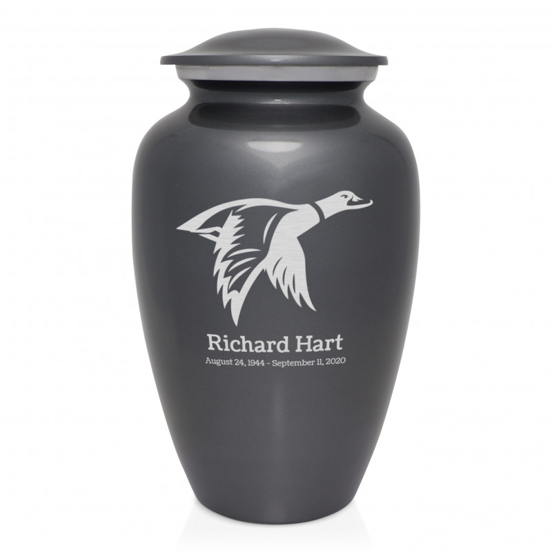 Duck Cremation Urn - Gunmetal Gray