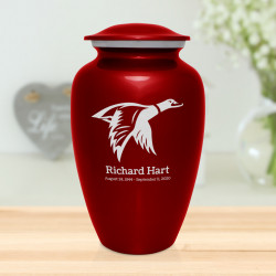 Duck Cremation Urn - Ruby Red