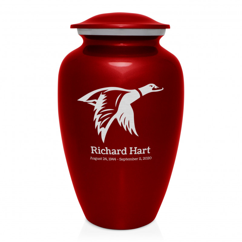 Duck Cremation Urn - Ruby Red