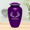 Antlers Cremation Urn - Purple Luster