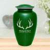 Antlers Cremation Urn - Shamrock Green