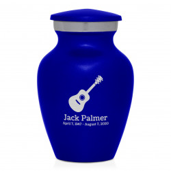 Acoustic Guitar Keepsake Urn - Midnight Blue