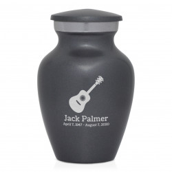 Acoustic Guitar Keepsake Urn - Gunmetal Gray