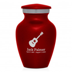 Acoustic Guitar Keepsake Urn - Ruby Red