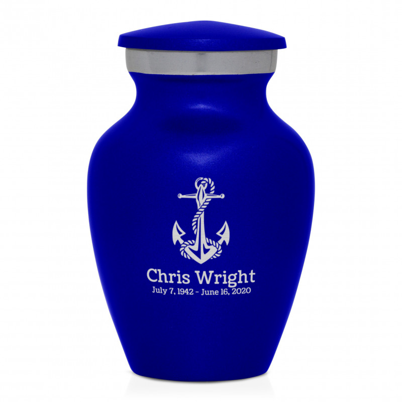 Boat Anchor Keepsake Urn - Midnight Blue