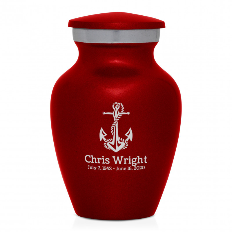 Boat Anchor Keepsake Urn - Ruby Red