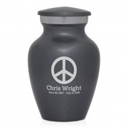 Peace Keepsake Urn - Gunmetal Gray
