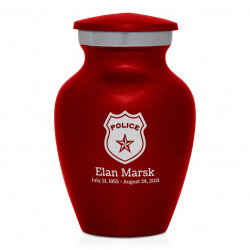 Police Keepsake Urn - Ruby Red
