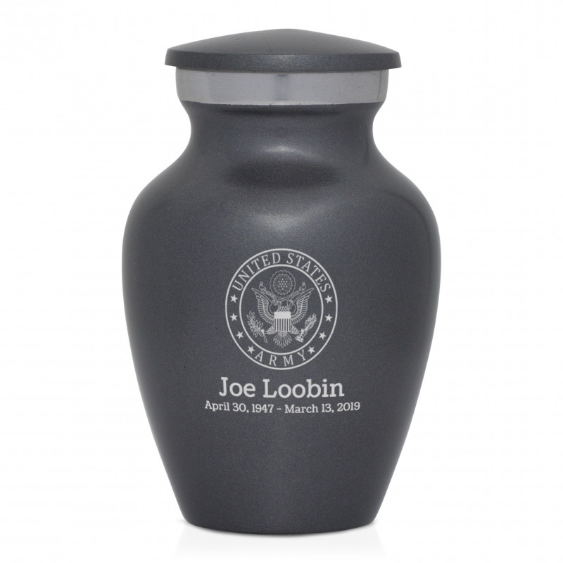 Army Keepsake Urn - Gunmetal Gray