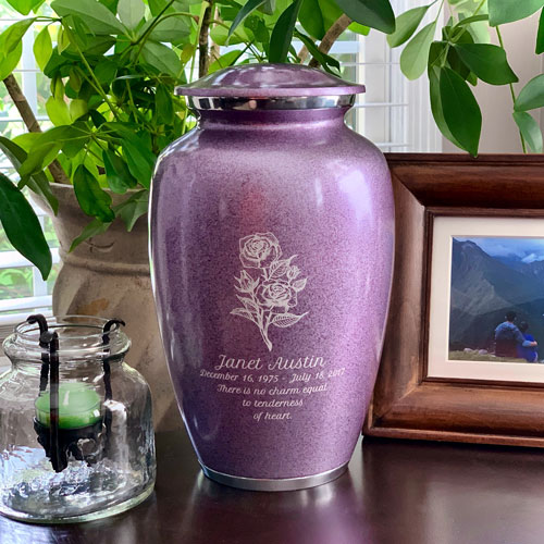 Engraved Cremation Urn