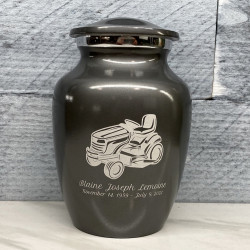Customer Gallery - Riding Lawn Mower Sharing Urn - Gunmetal Gray