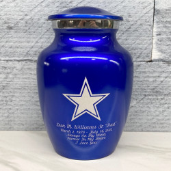 Customer Gallery - Dallas Star Sharing Urn - Midnight Blue
