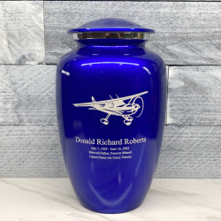 Customer Gallery - Airplane Cremation Urn - Midnight Blue