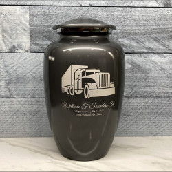 Customer Gallery - Semi Truck Cremation Urn - Gunmetal Gray