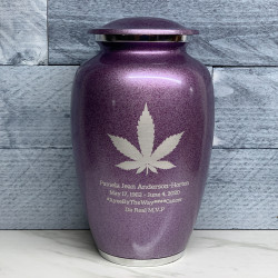 Customer Gallery - Marijuana Cremation Urn - Purple Luster