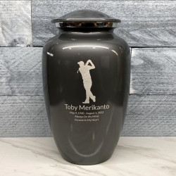 Customer Gallery - Golf Cremation Urn - Gunmetal Gray