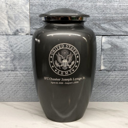 Customer Gallery - Army Cremation Urn - Gunmetal Gray