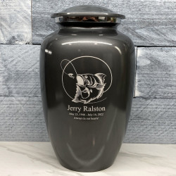 Customer Gallery - Lure Hit Fishing Cremation Urn - Gunmetal Gray