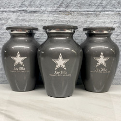 Customer Gallery - Dallas Star Keepsake Urn - Gunmetal Gray
