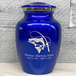 Customer Gallery - Salmon Fishing Sharing Urn - Midnight Blue