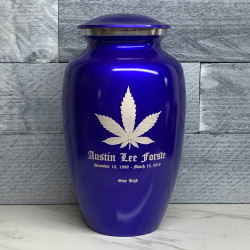 Customer Gallery - Marijuana Cremation Urn - Midnight Blue