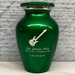 Customer Gallery - Electric Guitar Keepsake Urn - Shamrock Green